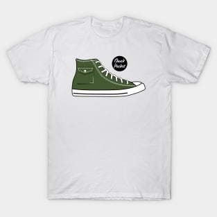 Shoe chuck pocket green army T-Shirt